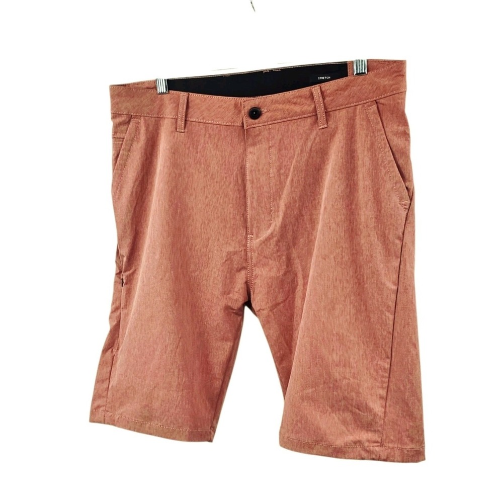 Kenneth Cole New York Hybrid Shorts Men's Size 34 Heathered Rust Stretch